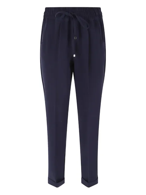 Kiton drawstring-fastening silk trousers