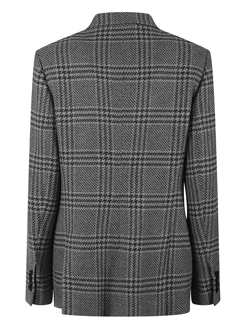 Kiton Plaid Double-breasted Blazer In Gray