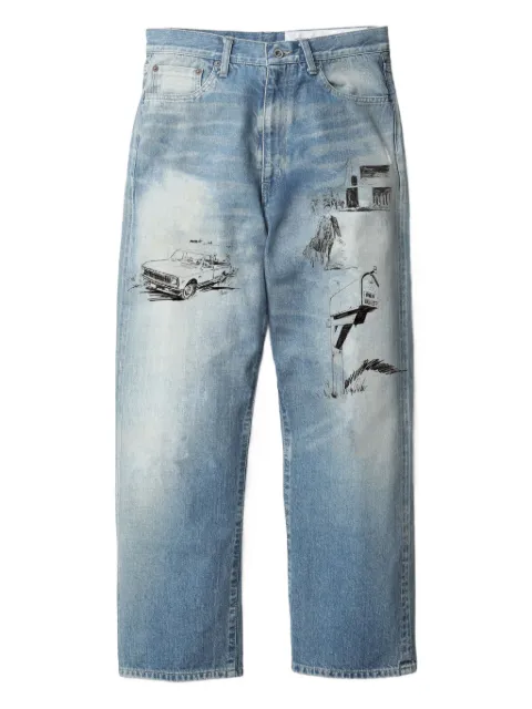 Neighborhood x One Of These Days printed jeans 