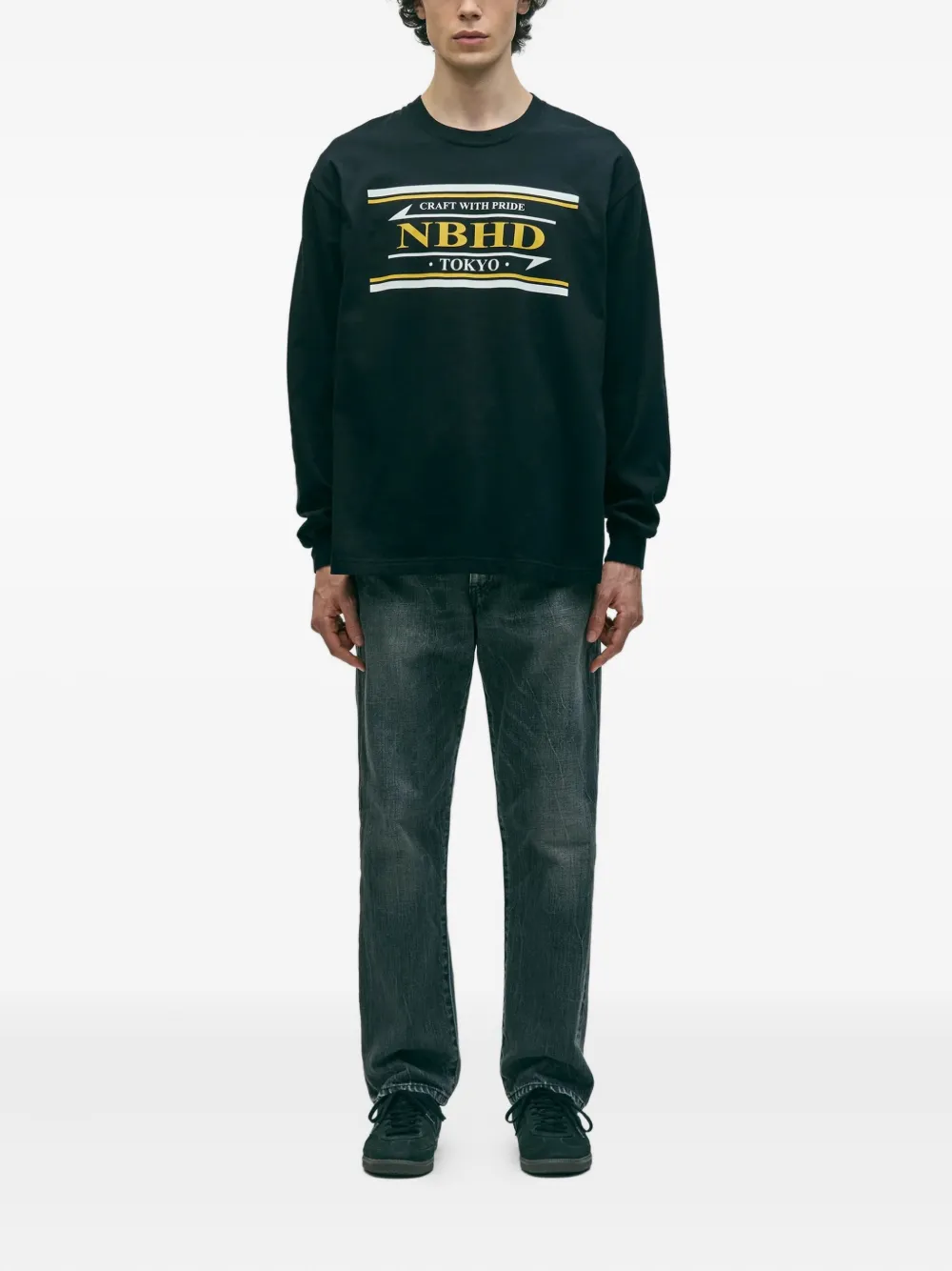 Neighborhood washed-effect five-pocket jeans - Grijs