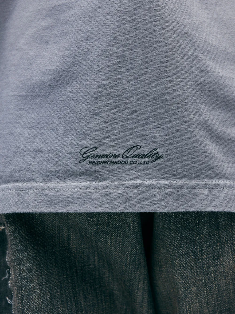 Neighborhood T-shirt met logoprint GRAY