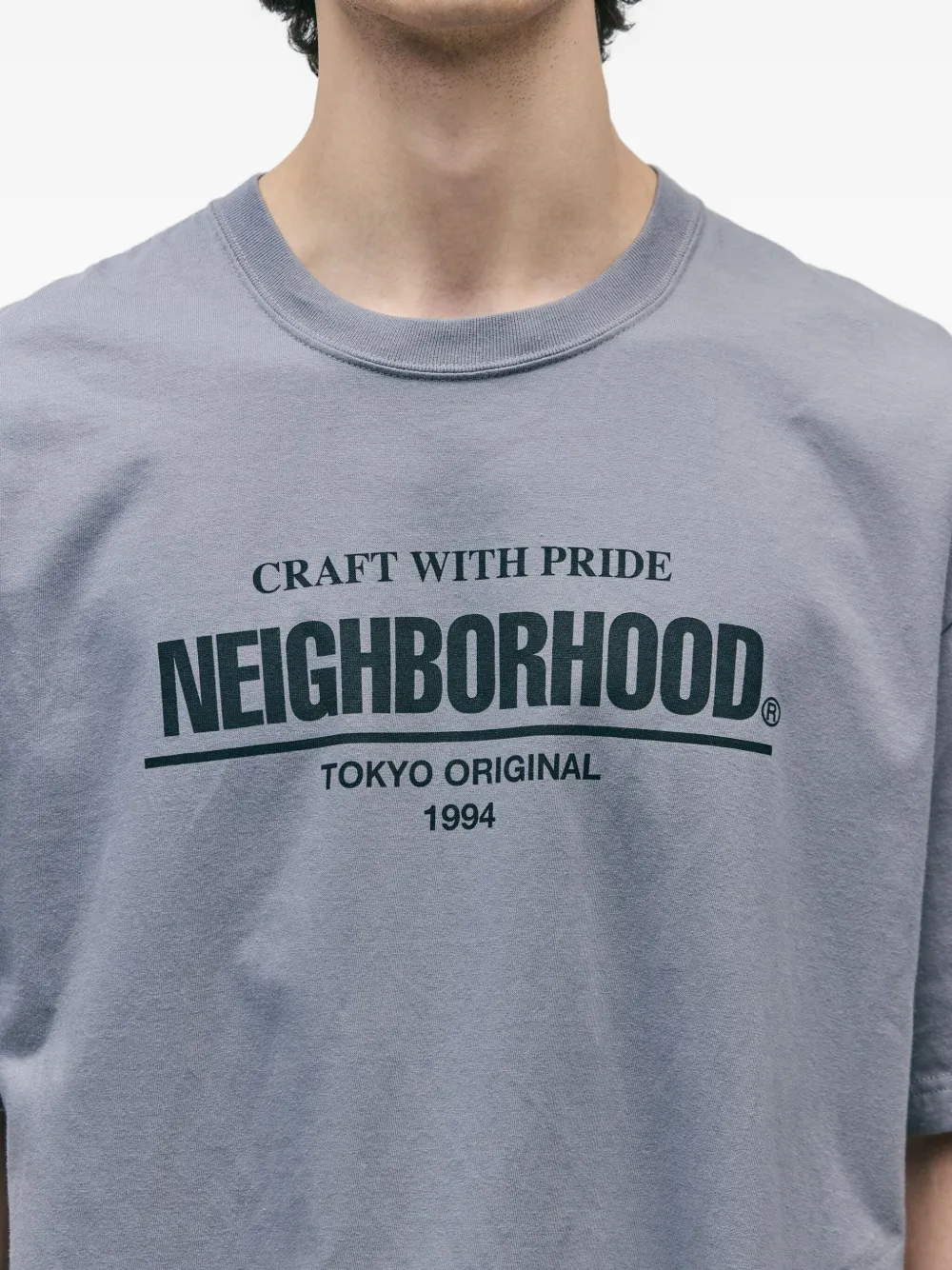 Neighborhood T-shirt met logoprint GRAY