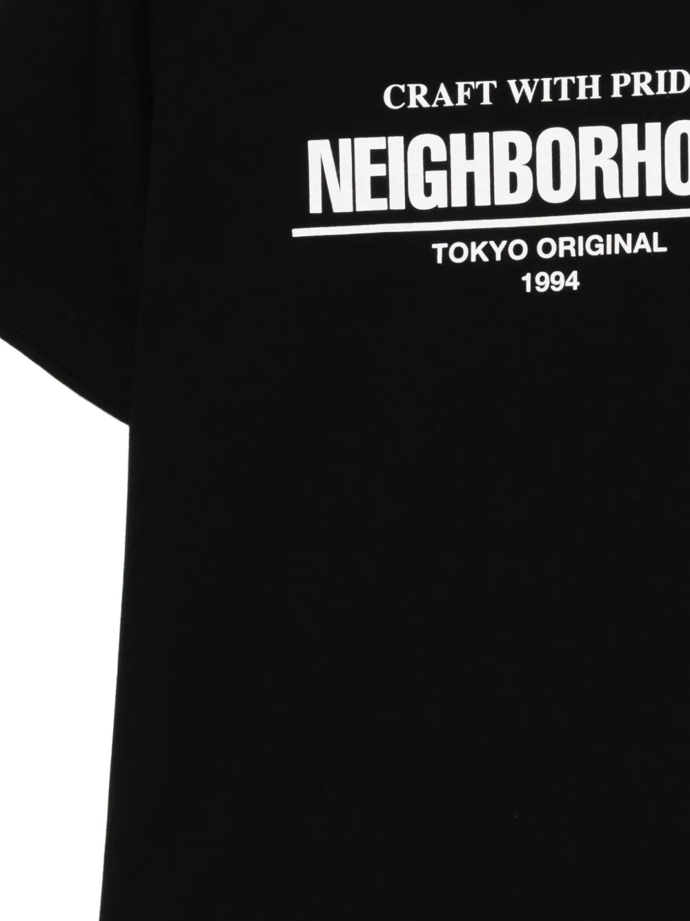 Neighborhood T-shirt met print Zwart