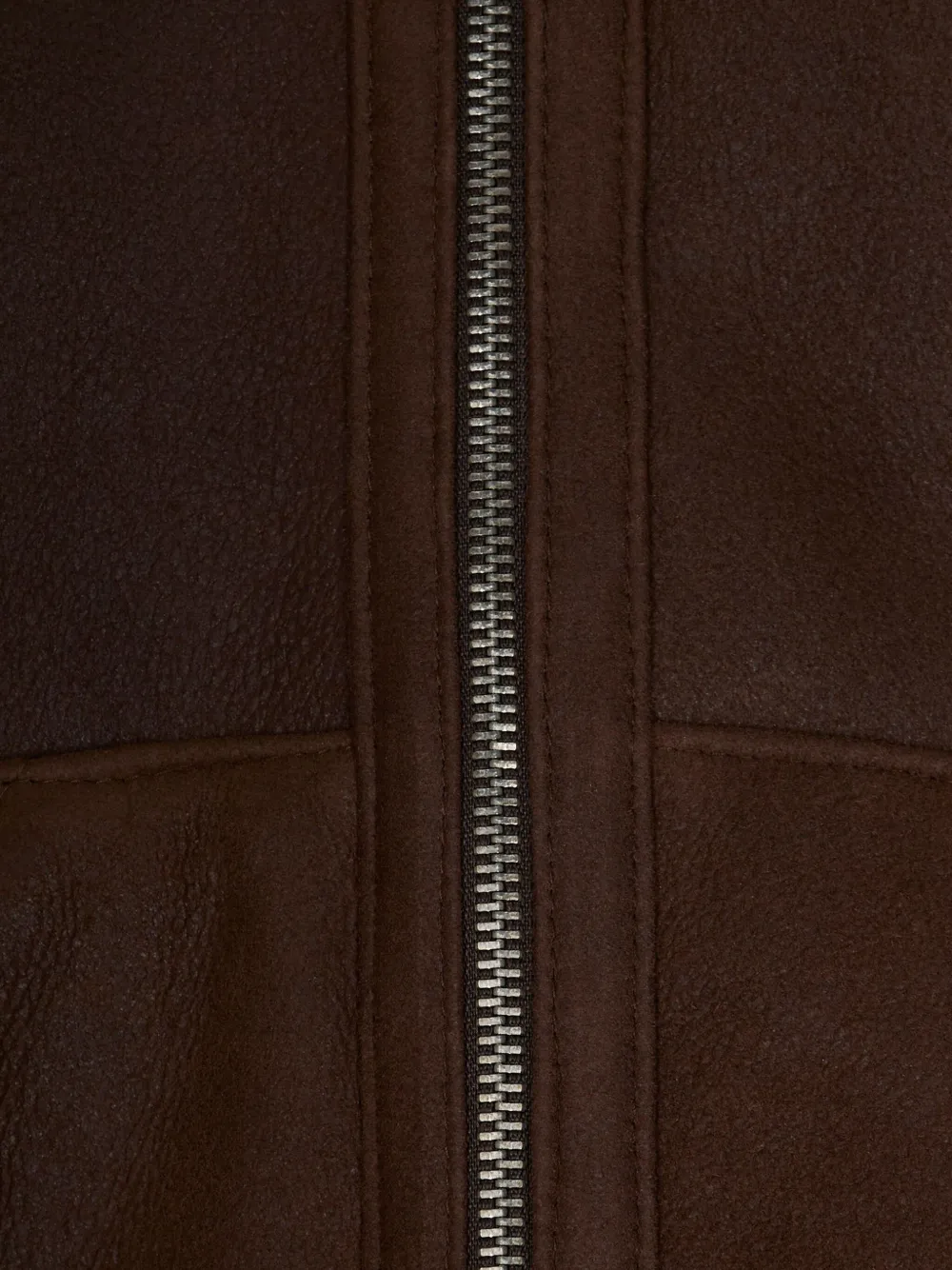  D-four Long-sleeved Leather Jacket - Brown 