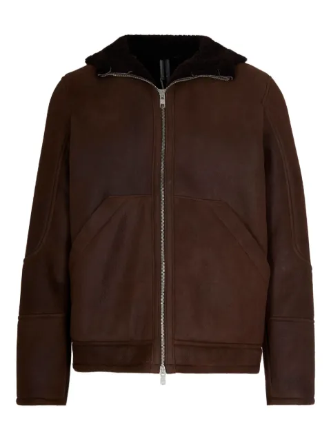 D-FOUR long-sleeved leather jacket