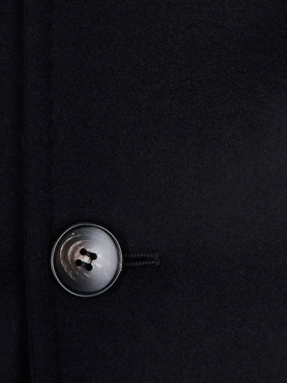 BRERAS MILANO Wollen jas met dubbele rij knopen Zwart