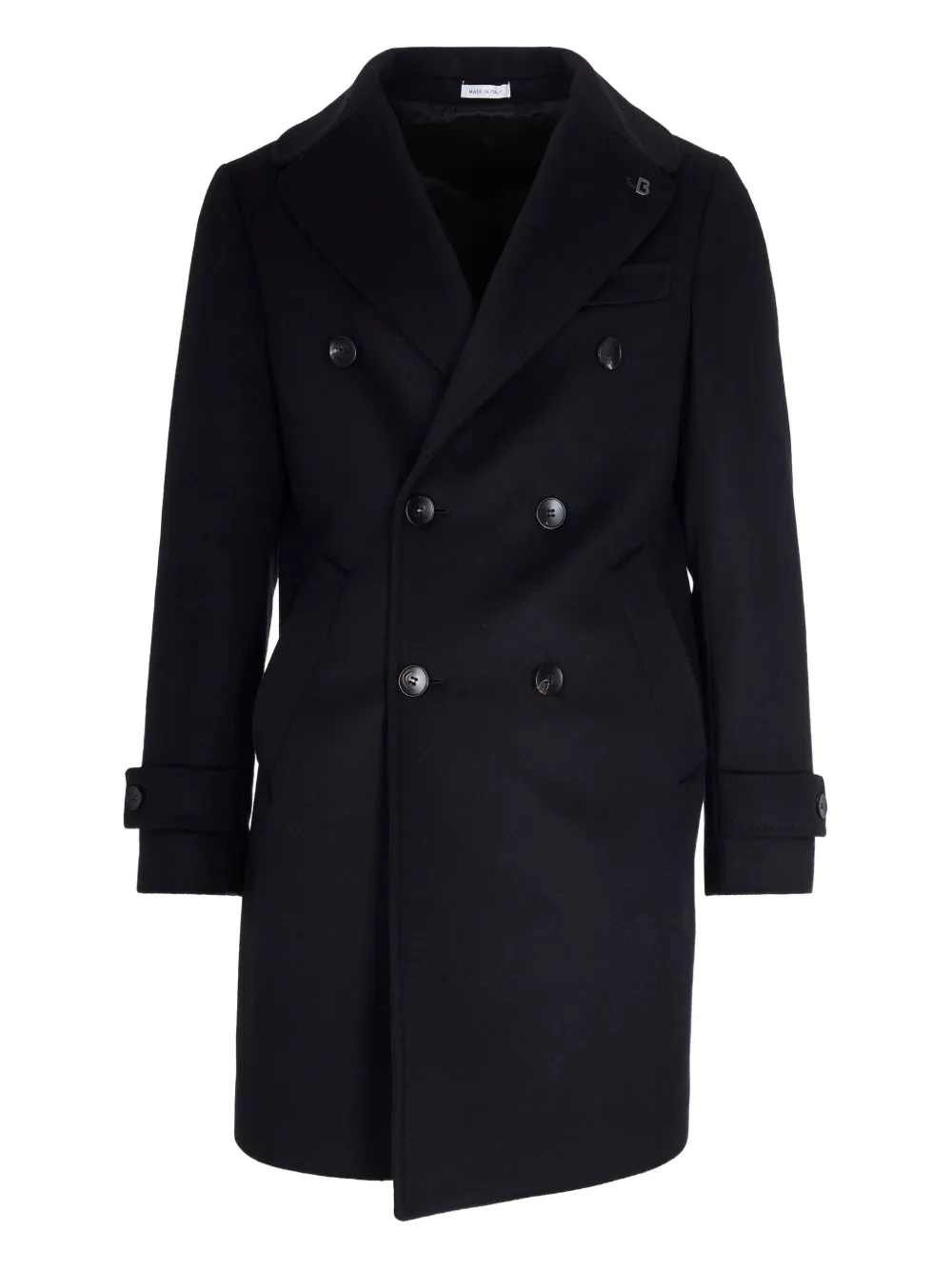 BRERAS MILANO double-breasted wool coat - Nero