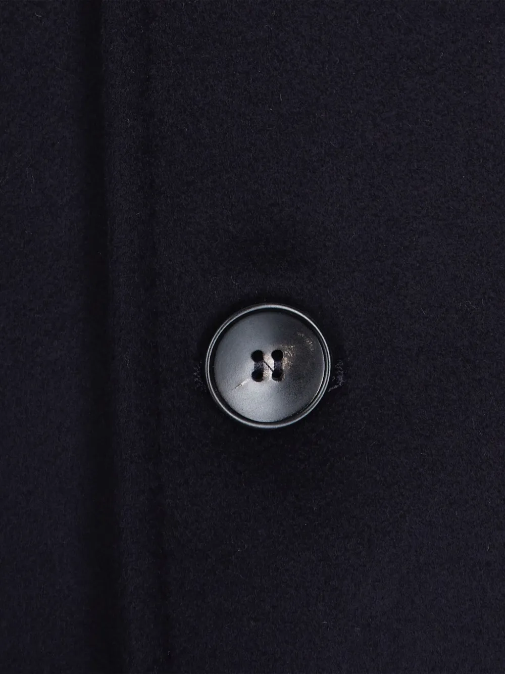 BRERAS MILANO Wollen mantel met enkele rij knopen Blauw