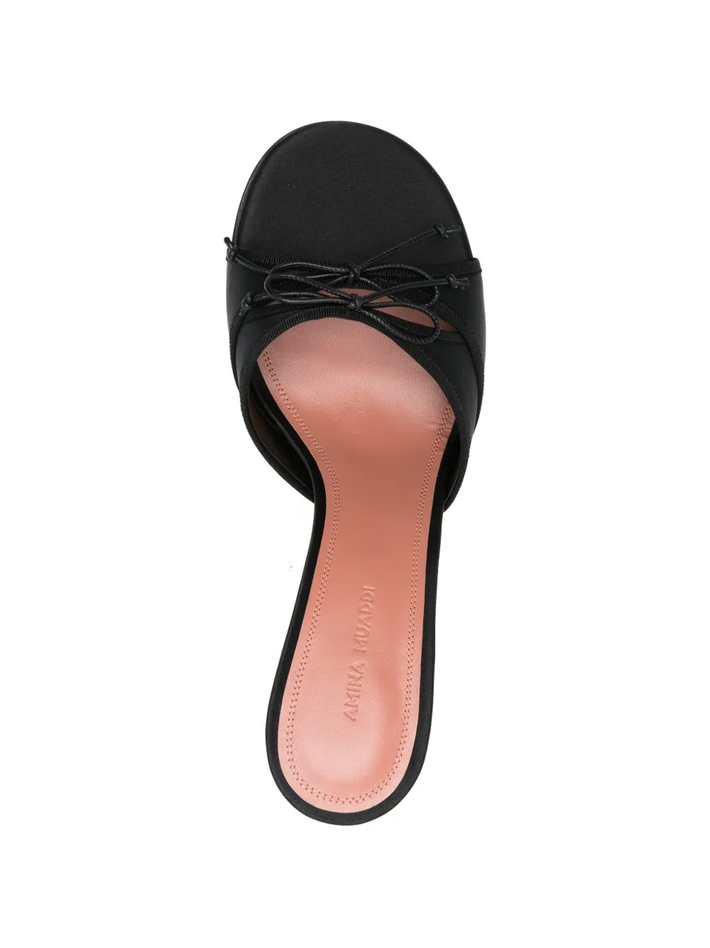 Amina Muaddi Eleonora sandalen met strik Zwart