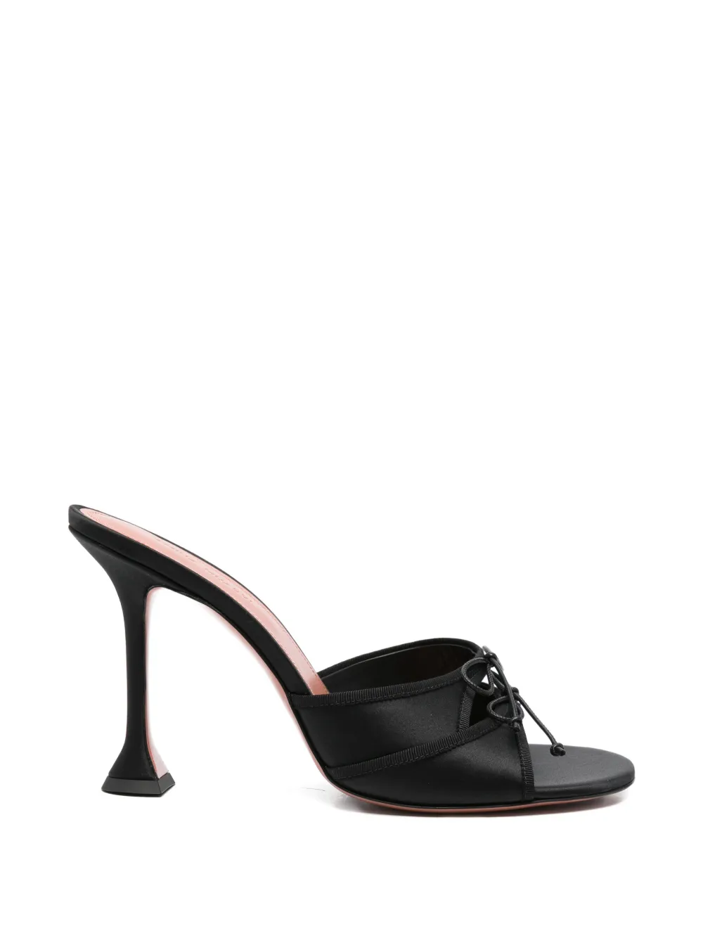 Amina Muaddi Eleonora sandalen met strik Zwart