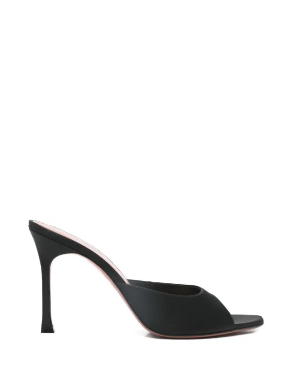 Amina Muaddi Alexa Heeled Sandals in Black