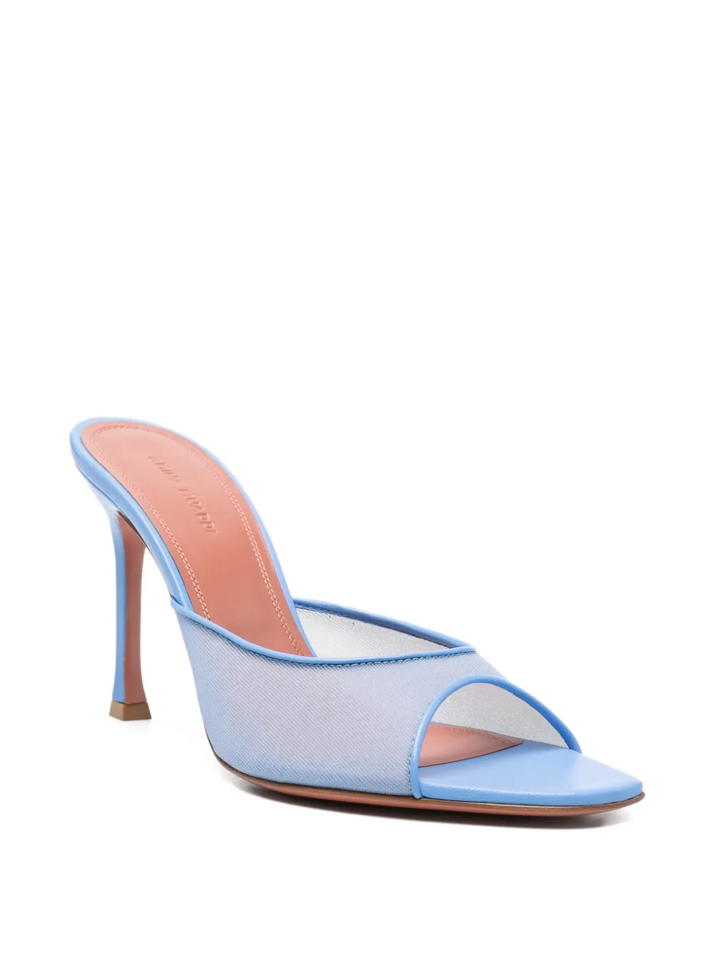 Amina Muaddi Alexa sandalen met mesh Wit