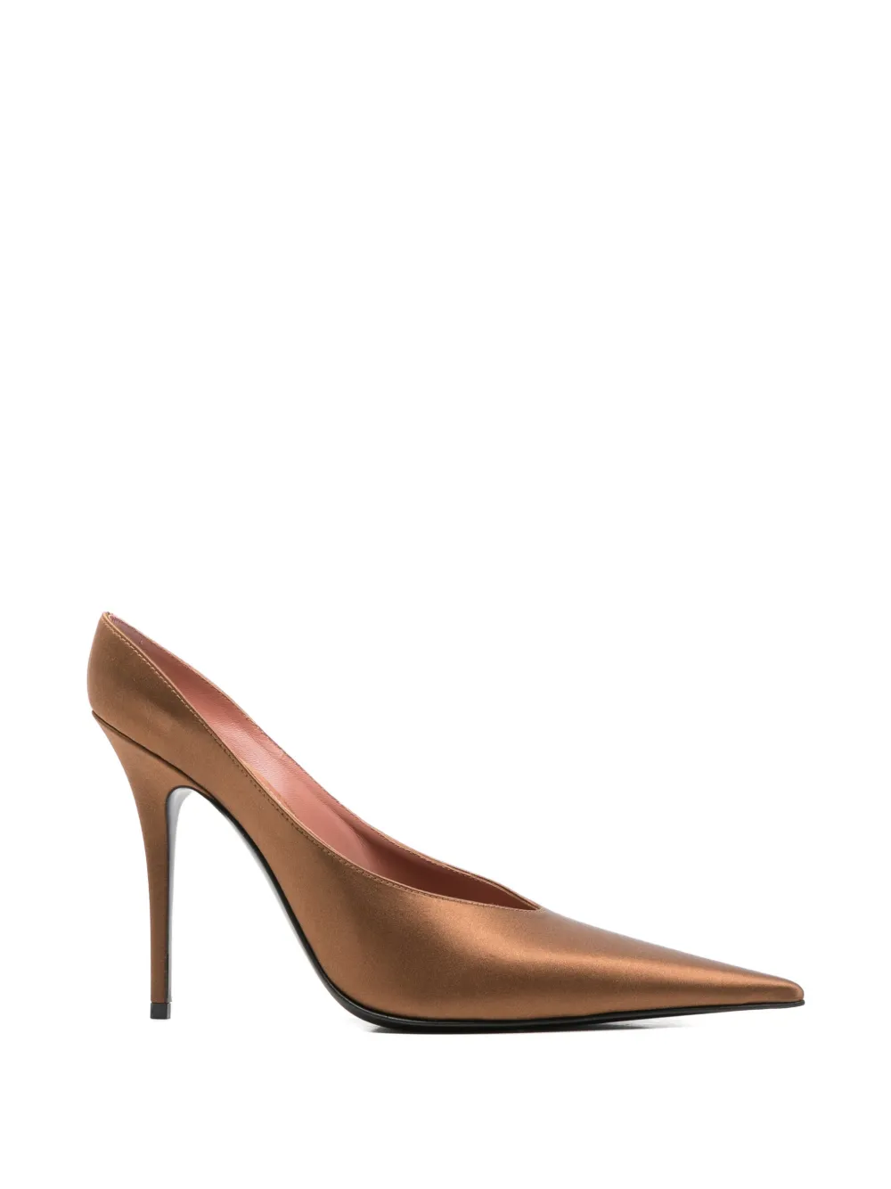 Amina Muaddi Anok pumps met puntige neus Bruin