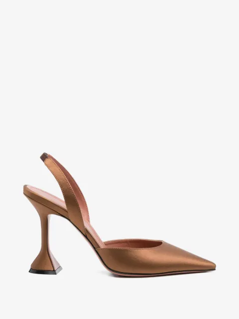 Amina Muaddi Holli slingback pumps