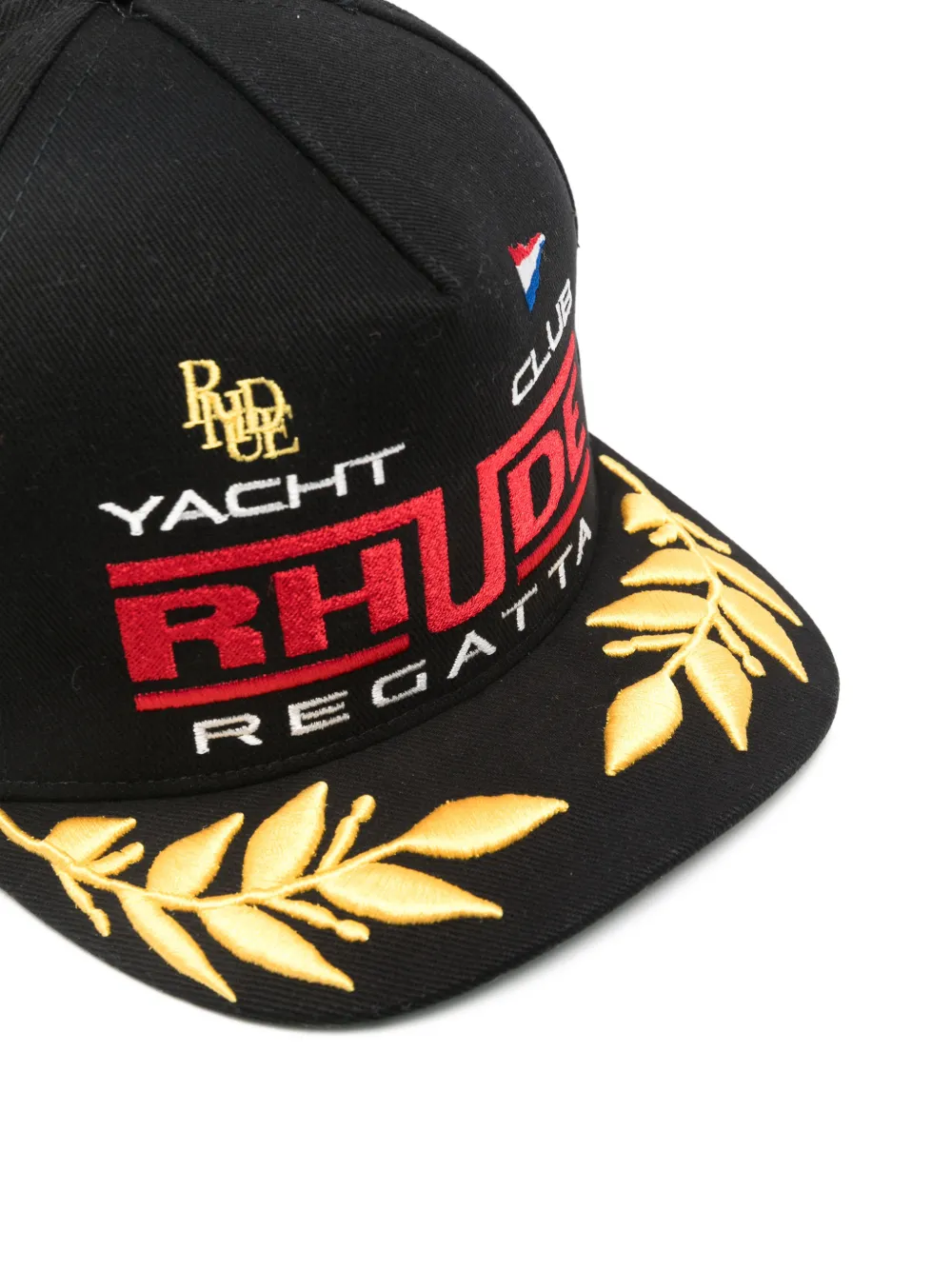  Rhude Embroidered Cap Hat - Black 