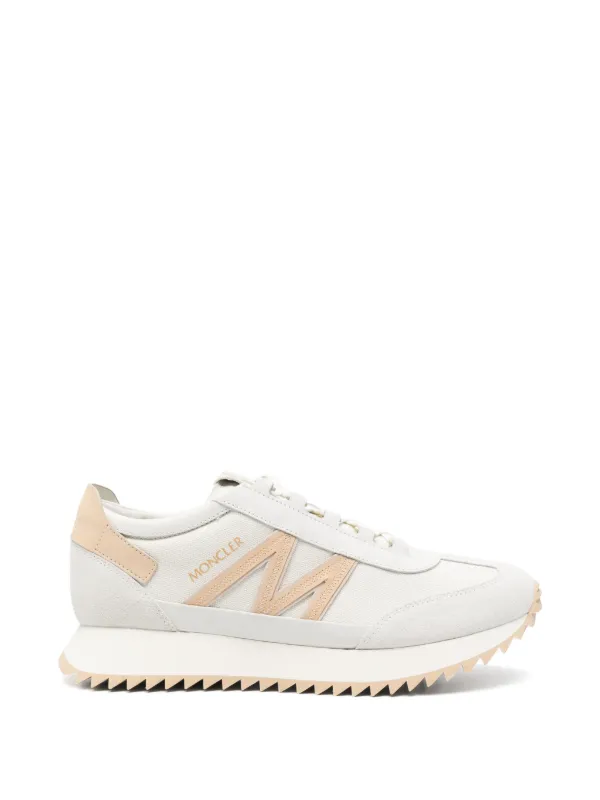 Moncler Pacey2 Suede & Nubuck Trainers in White