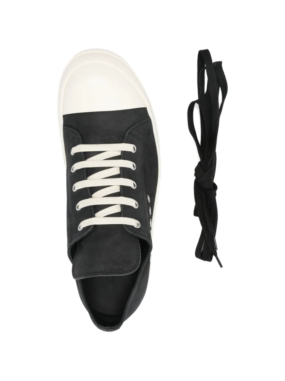 Rick Owens leather sneakers Zwart