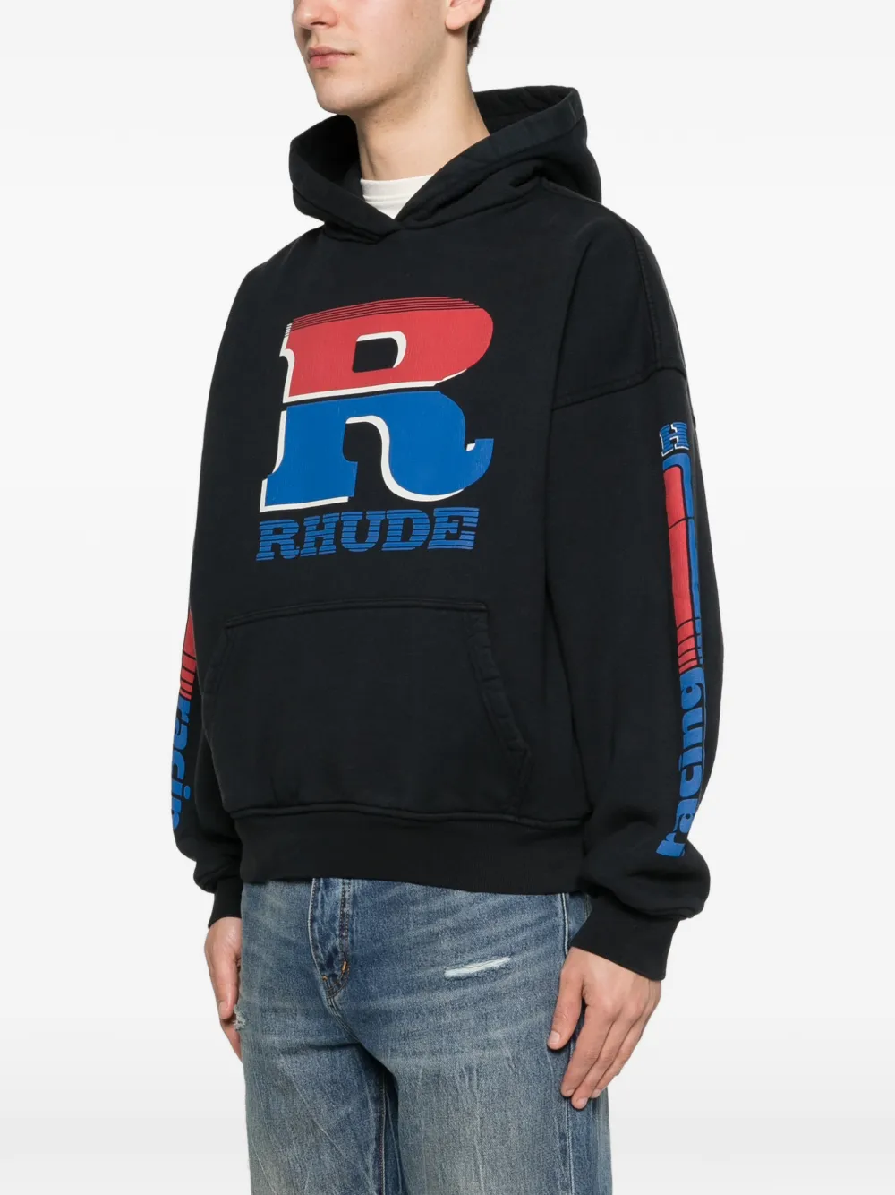RHUDE Hoodie met logo Zwart