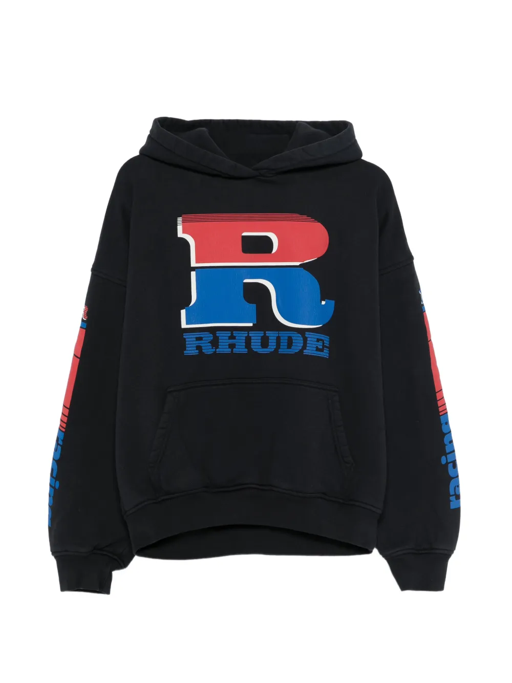RHUDE logo graphic hoodie - Schwarz