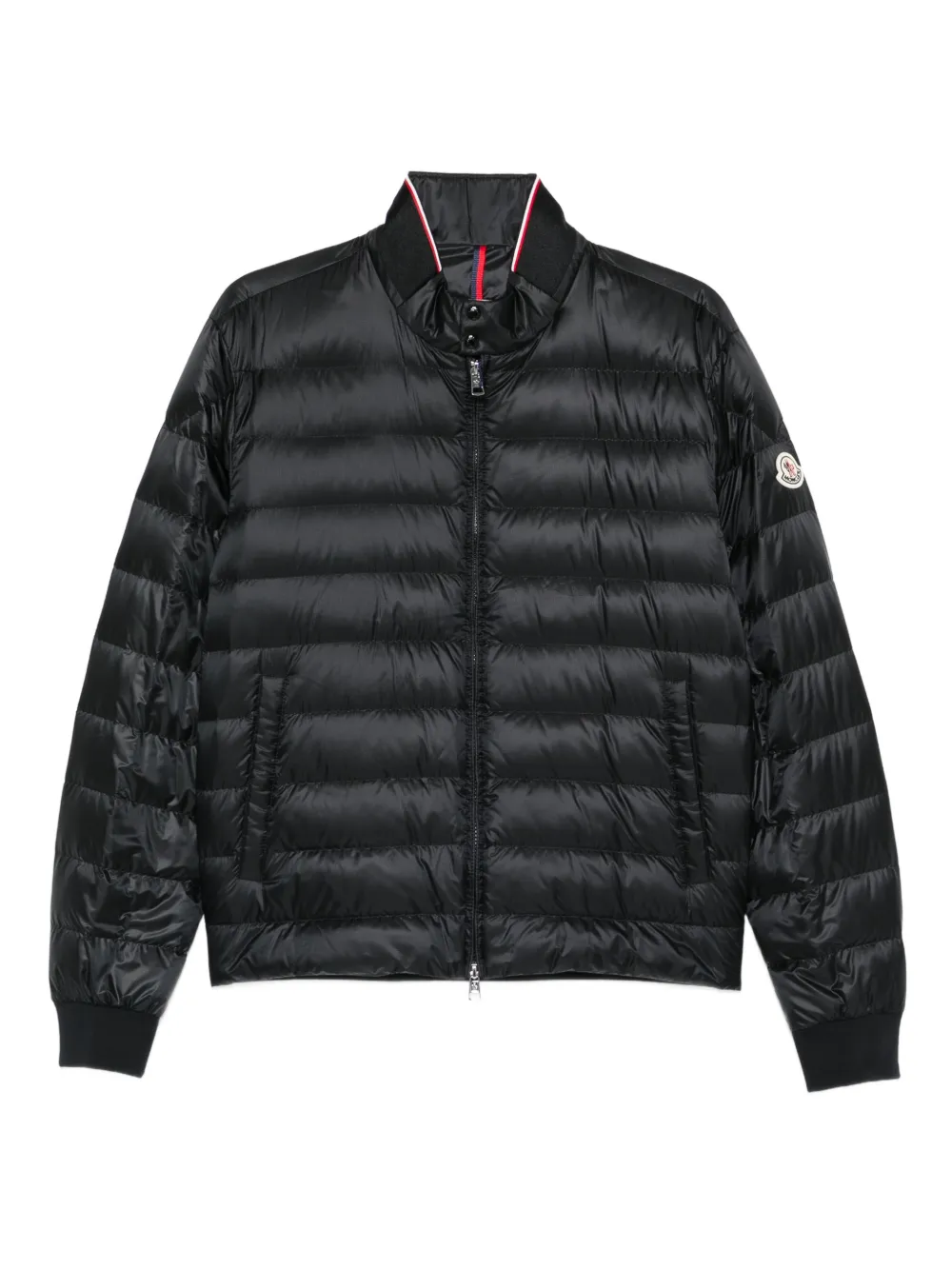 Moncler Jaqueta biker com efeito destroyed | Preto | Image 1