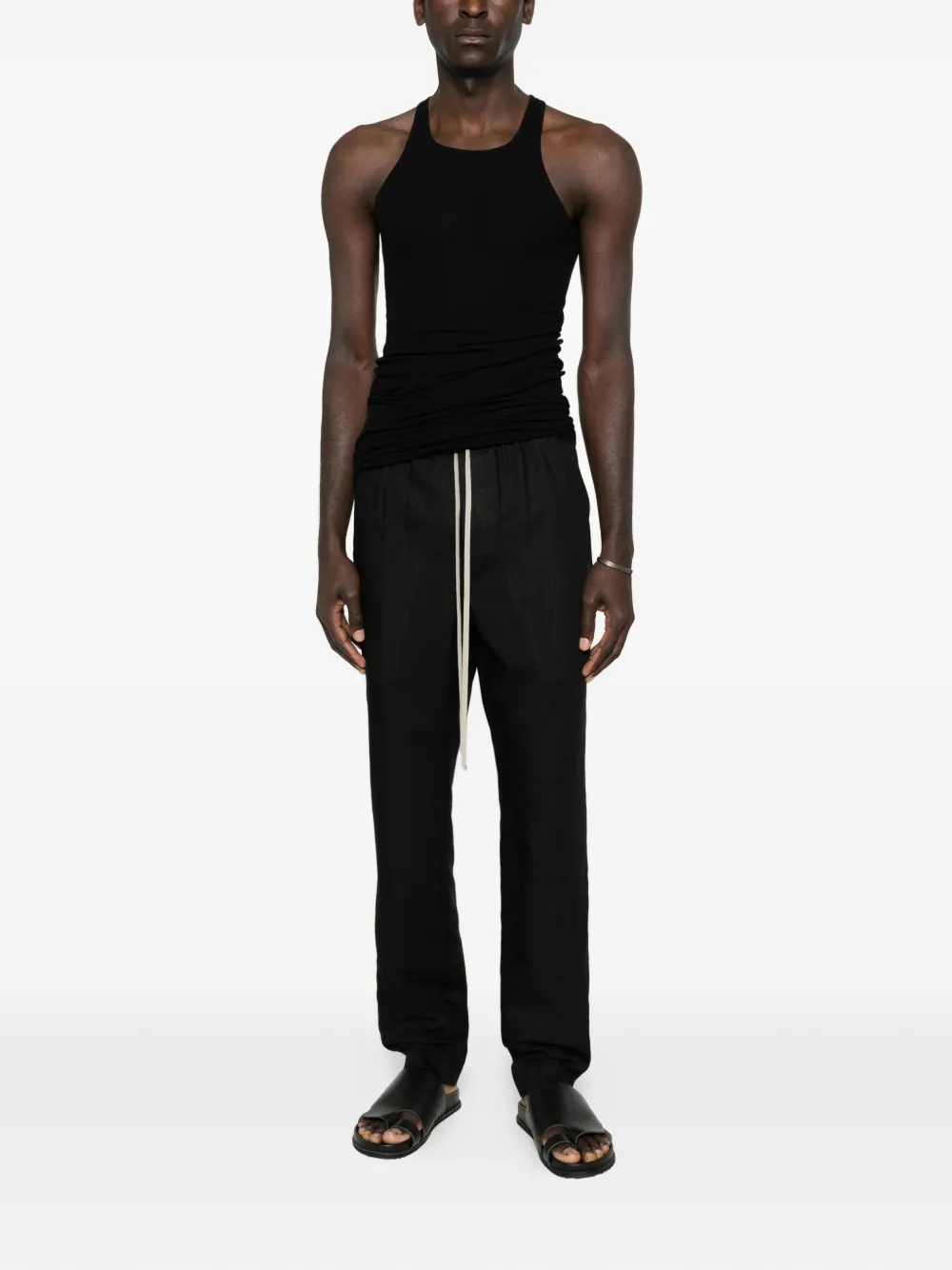 Rick Owens bukser med snoretræk og slank pasform | Drop-crotch bukser | Image 2