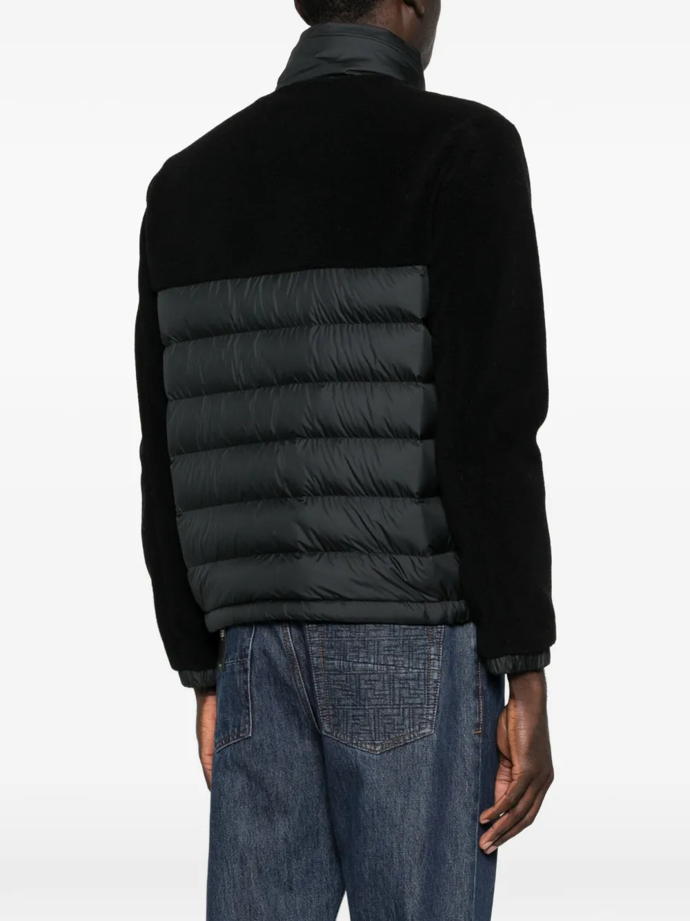 Moncler Mistral fleece jack met teddybeer Zwart