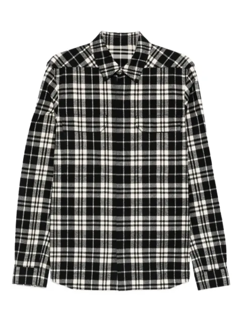 Rick Owens plaid flannel shirt
