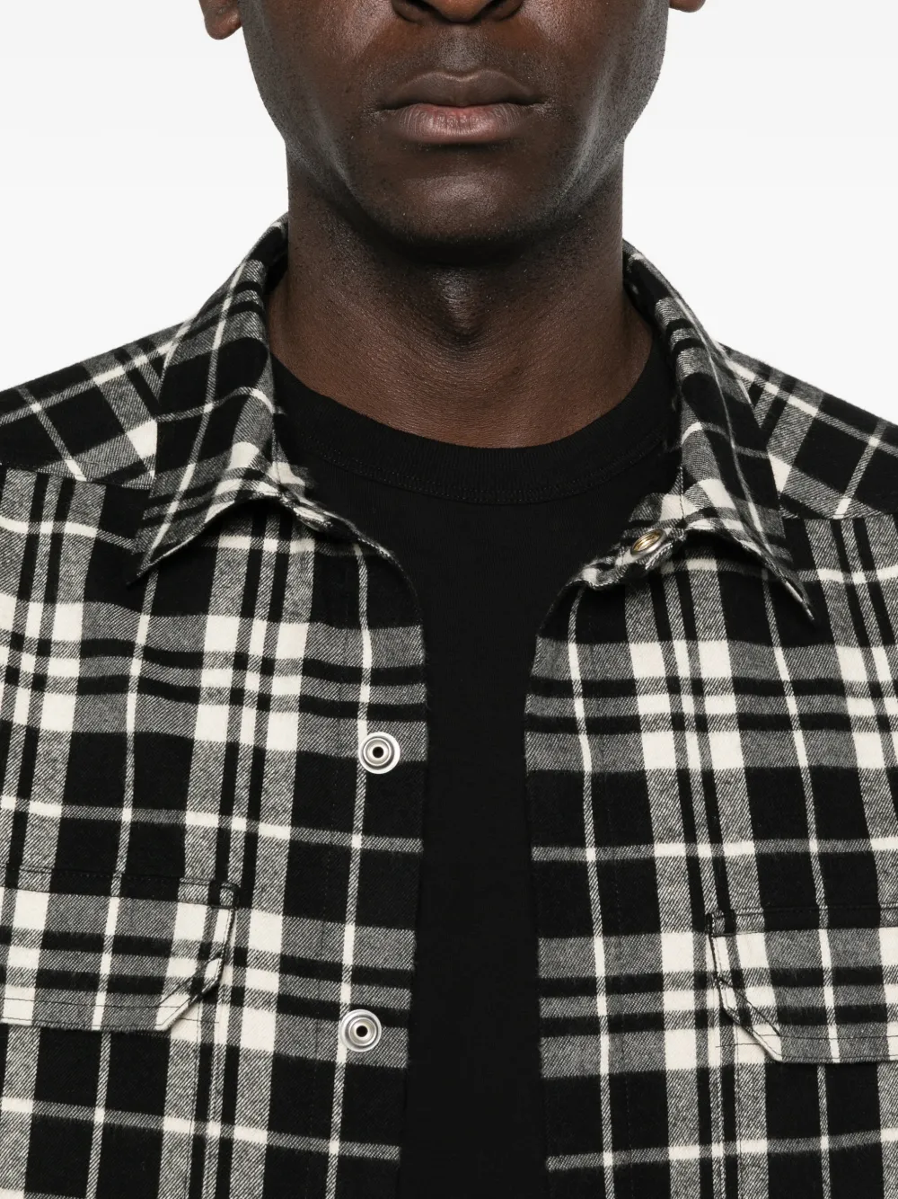 Rick Owens Flanellen overhemd Zwart
