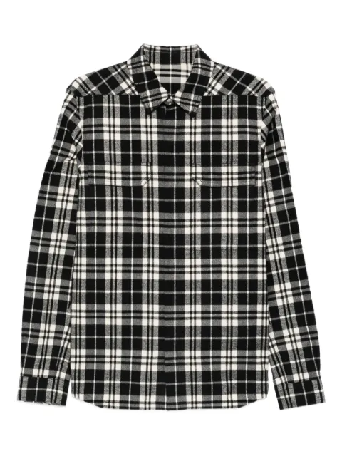 Rick Owens plaid flannel shirt