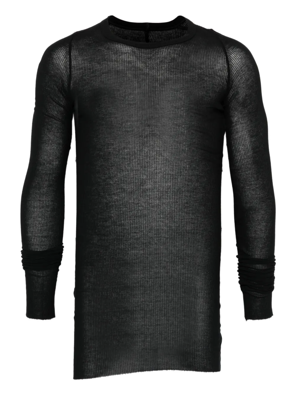 Rick Owens long-sleeved stripped T-shirt - Nero