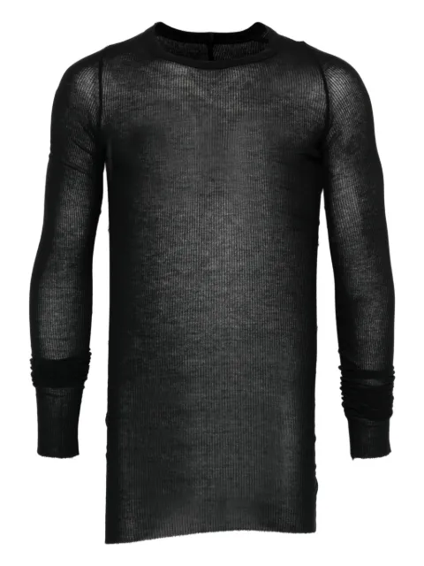 Rick Owens long-sleeved stripped T-shirt