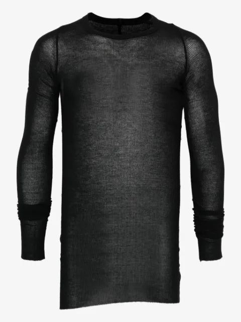 Rick Owens long-sleeved stripped T-shirt