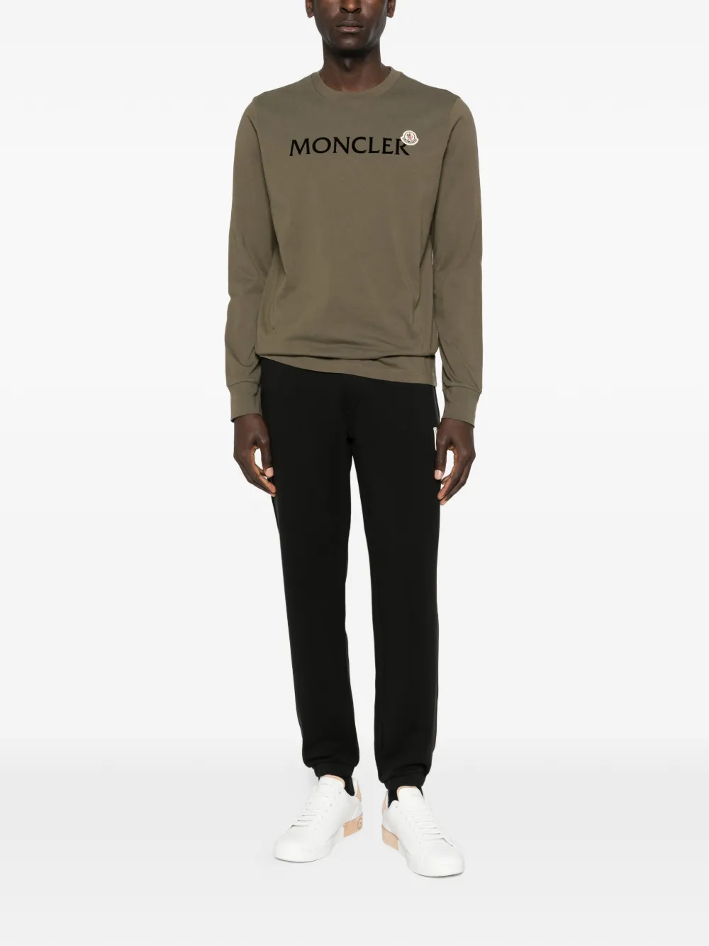 Moncler long-sleeve cotton jersey T-shirt - Bruin