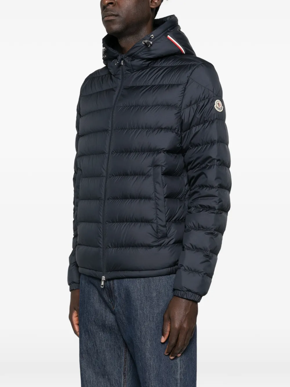 Moncler Gevoerd jack met capuchon Blauw