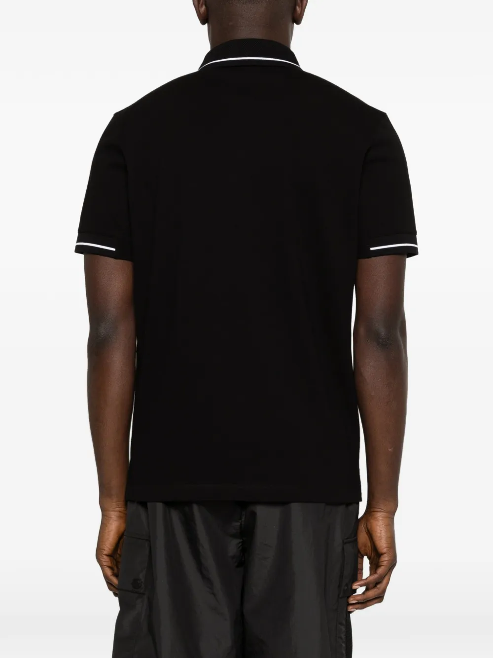 Moncler Poloshirt met piqué afwerking Zwart