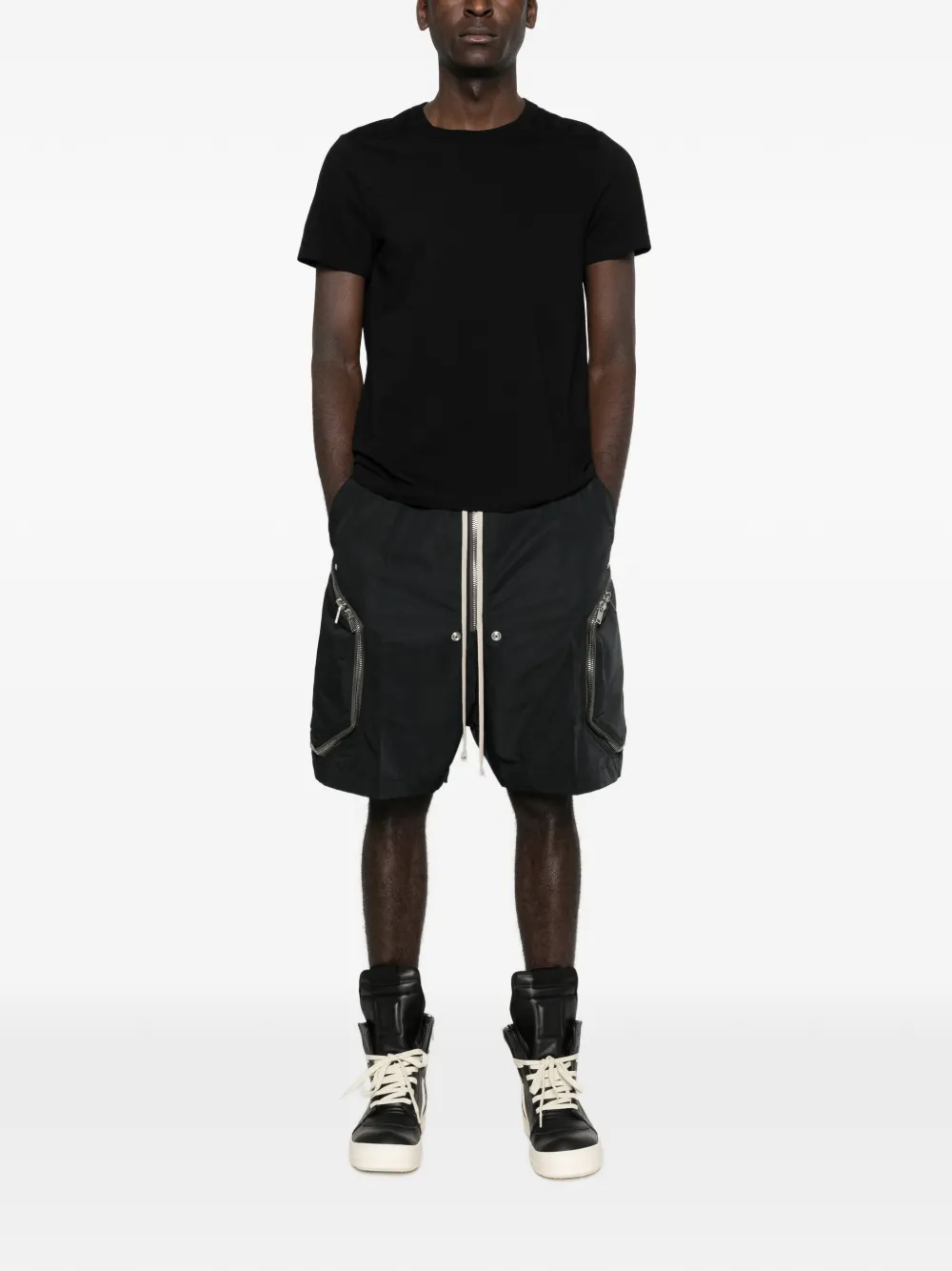Rick Owens zipped cargo shorts - Zwart