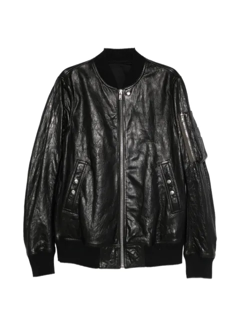 Rick Owens classic flight leather bomber jacket