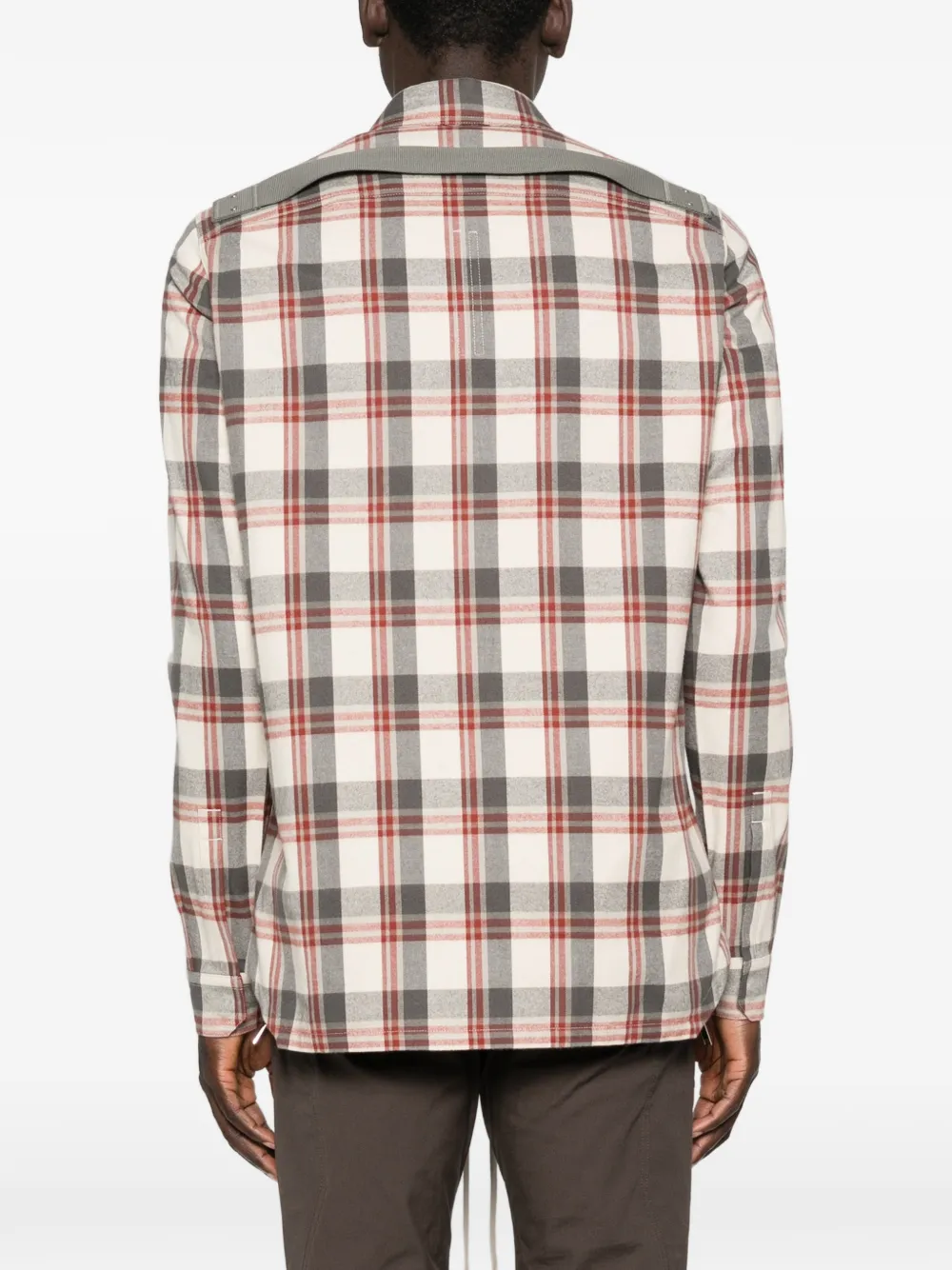 Rick Owens Flanellen overhemd Beige