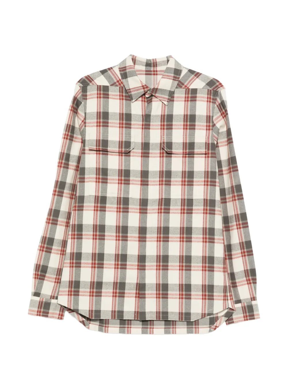 Rick Owens plaid flannel shirt - Toni neutri