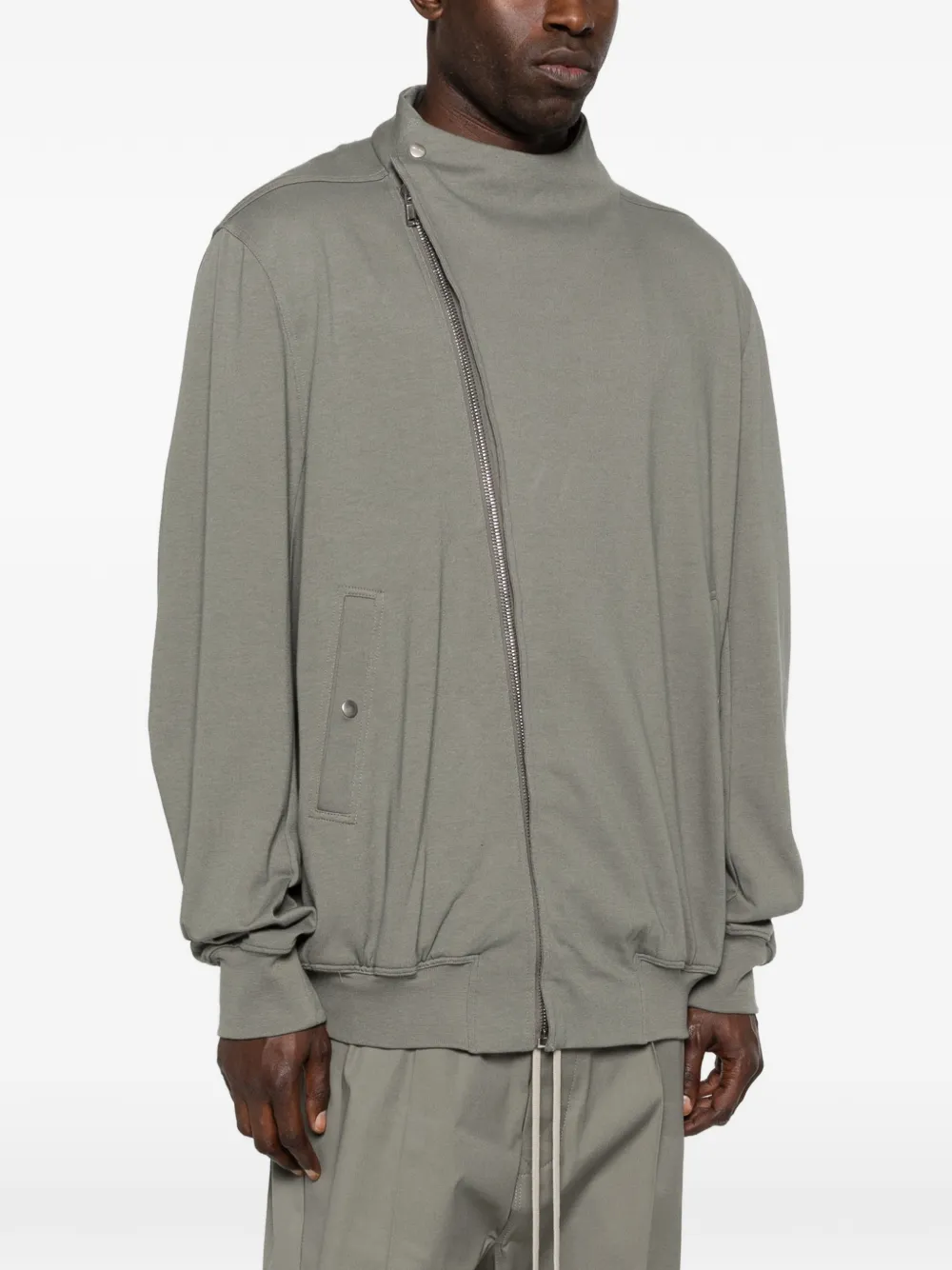  Rick Owens Zip Hollywood Flight Jacket - Grey 