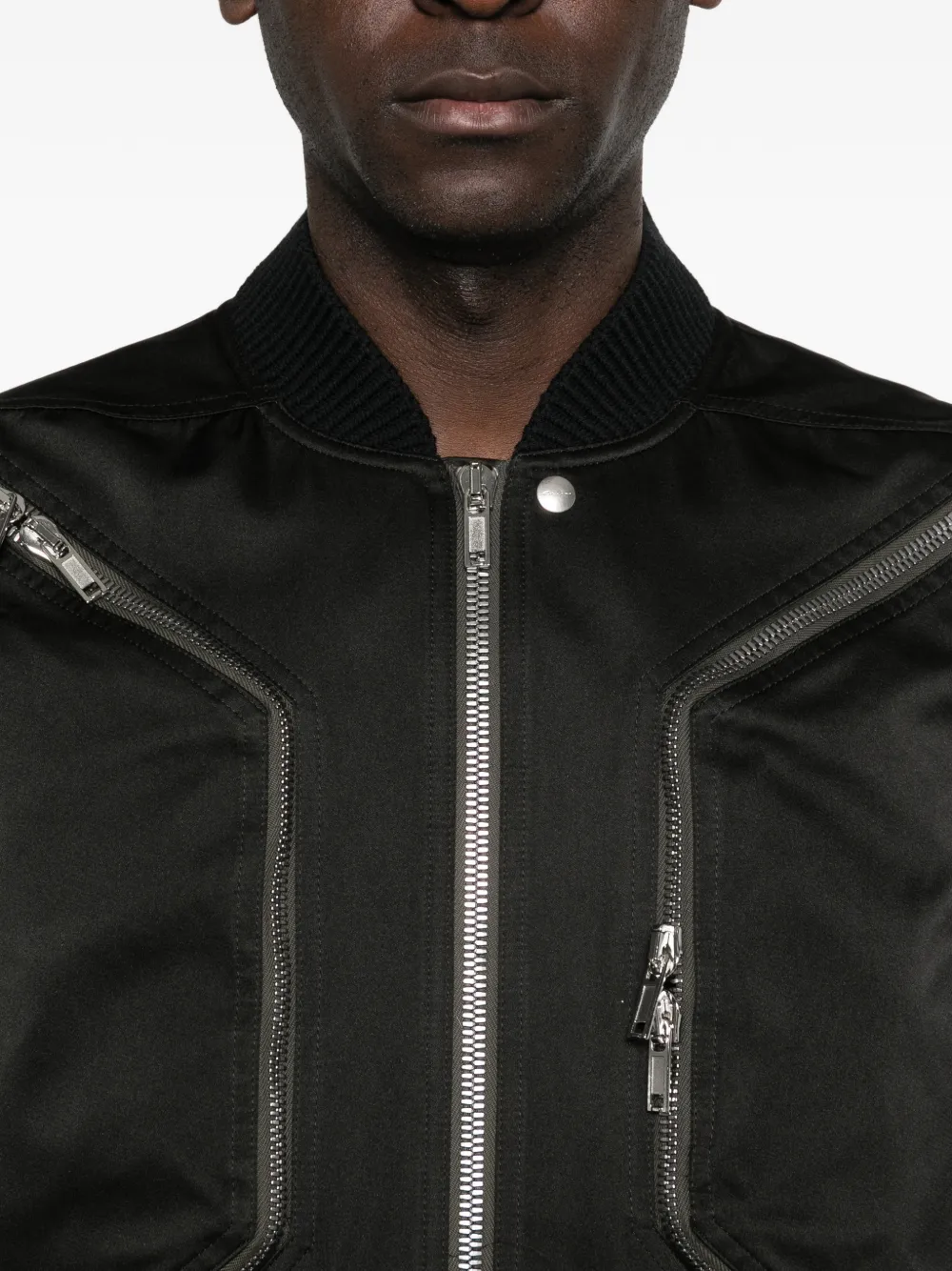 Rick Owens Heizer jack met rits Zwart