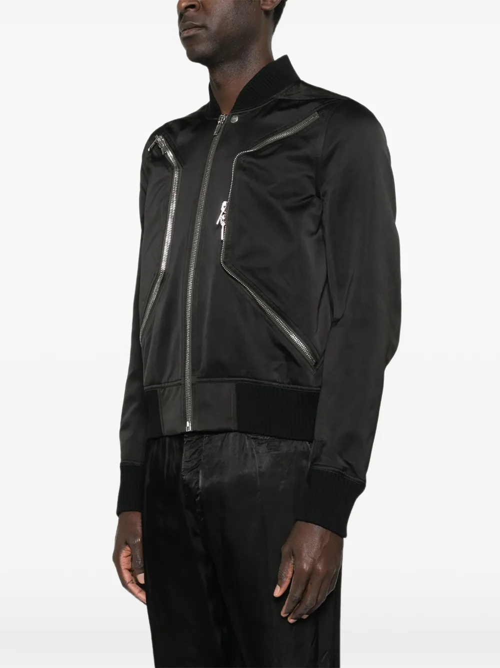 Rick Owens Heizer jack met rits Zwart
