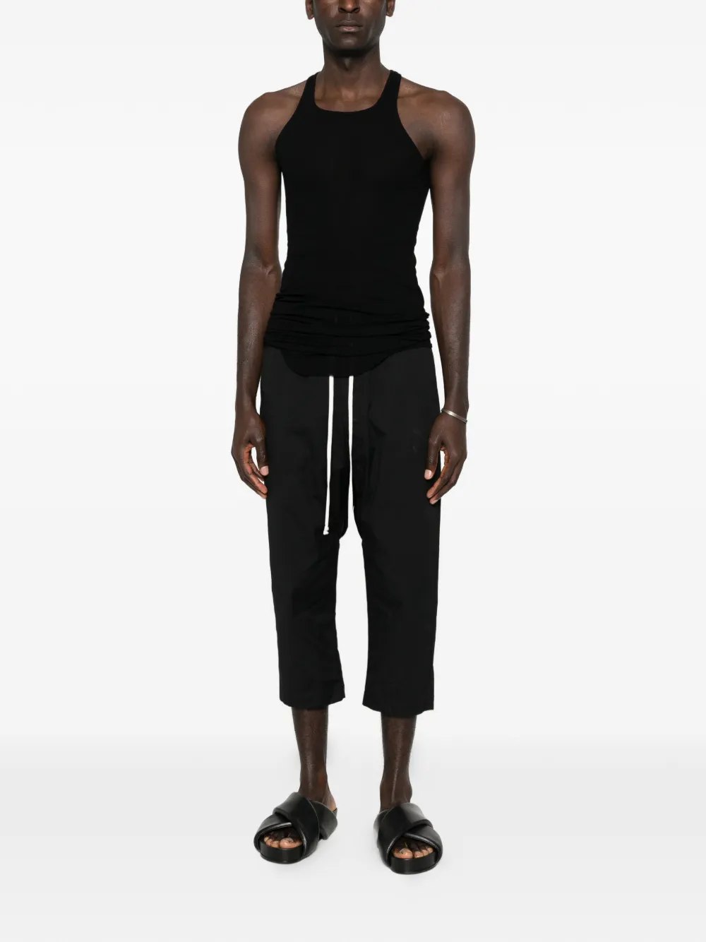 Rick Owens ribbed tank top - Zwart