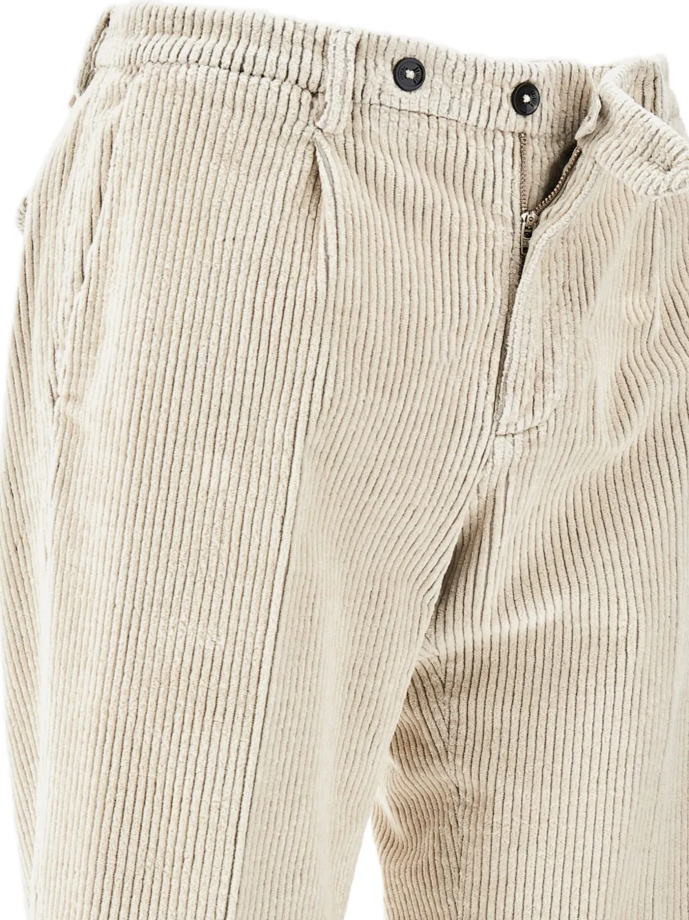 Briglia 1949 Geribbelde broek met klepzak Beige