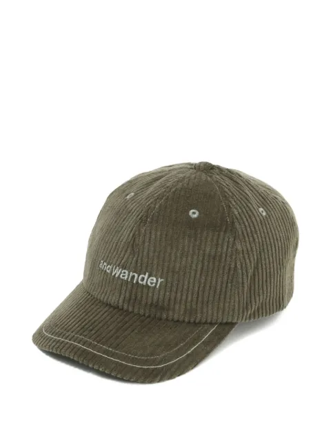 and Wander embroidered corduroy hat