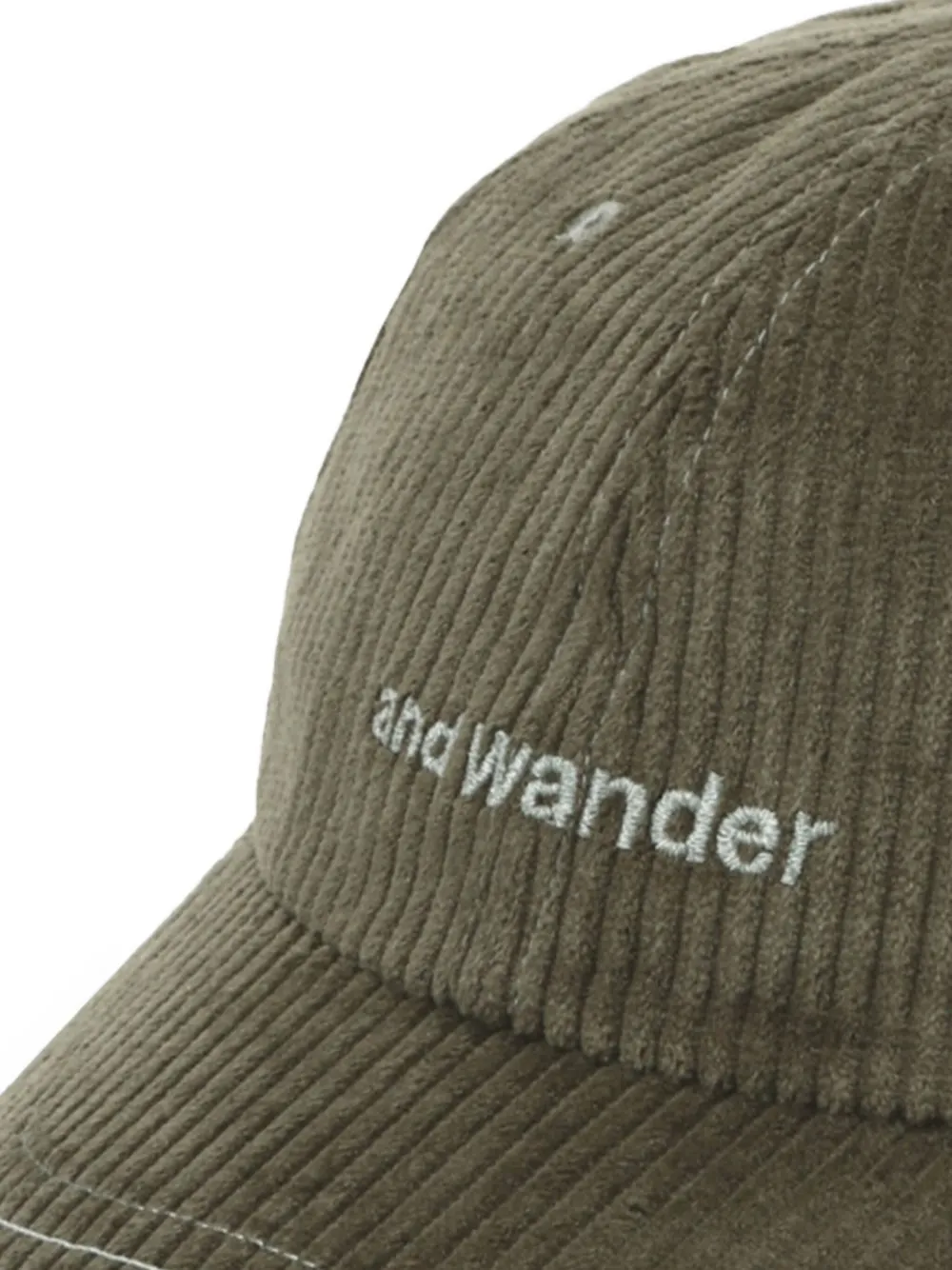 and Wander embroidered corduroy hat | Image 2