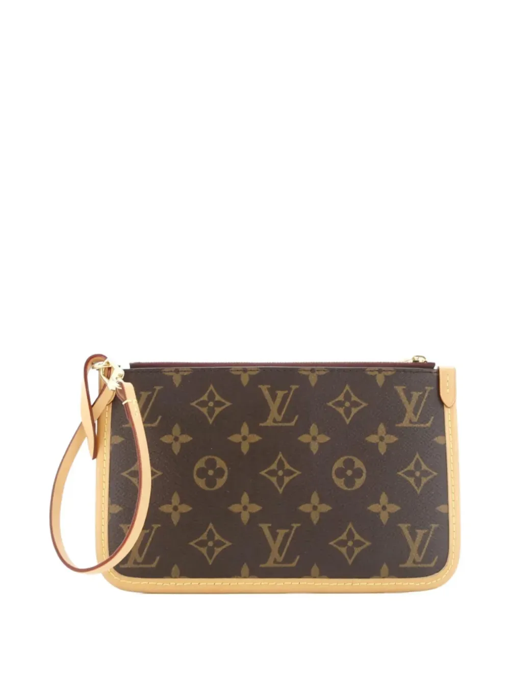 Pre-owned Louis Vuitton Carryall Pochette Monogram Canvas Pm Pouch In Brown