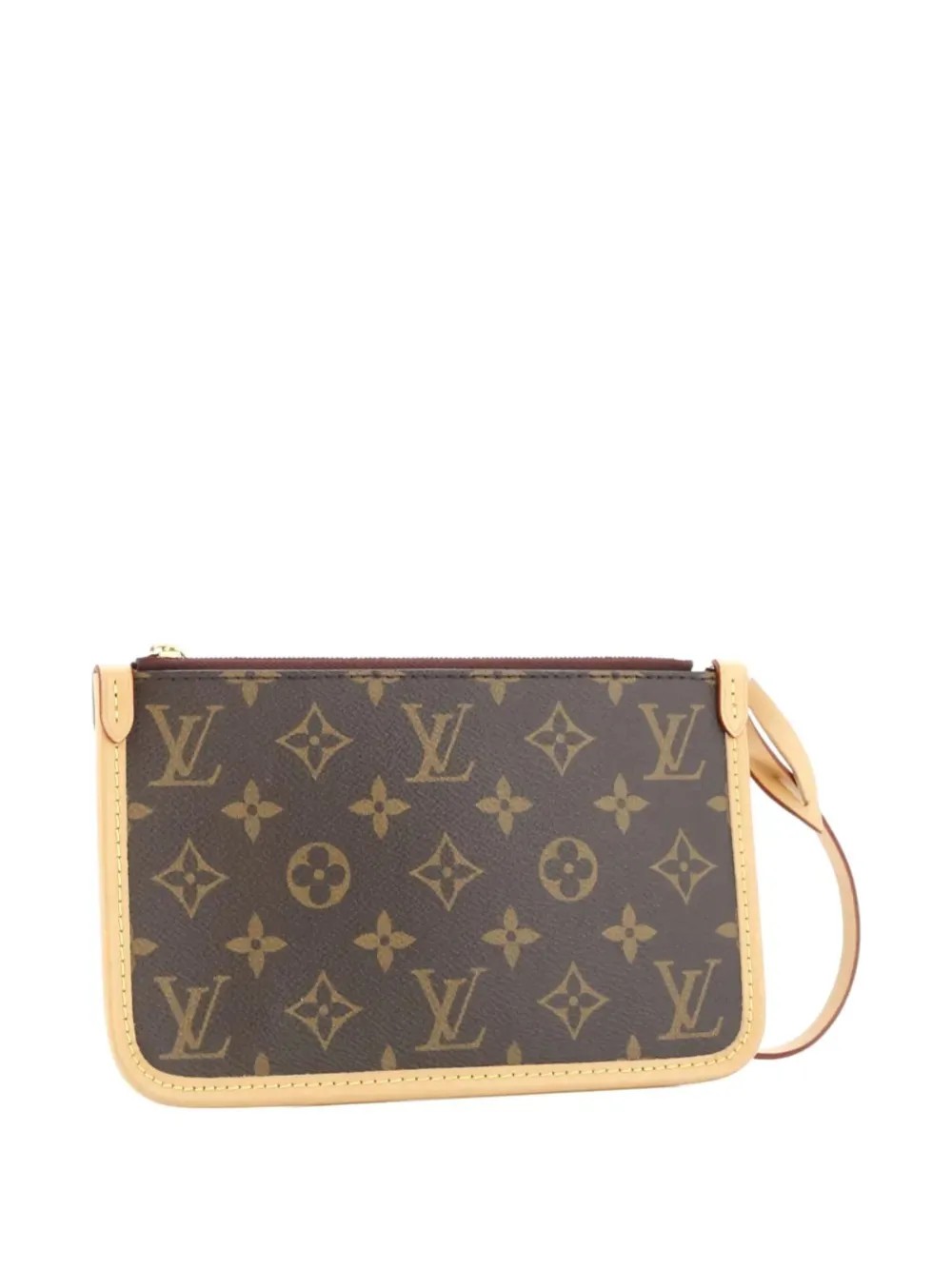 Pre-owned Louis Vuitton Carryall Pochette Monogram Canvas Pm Pouch In Brown