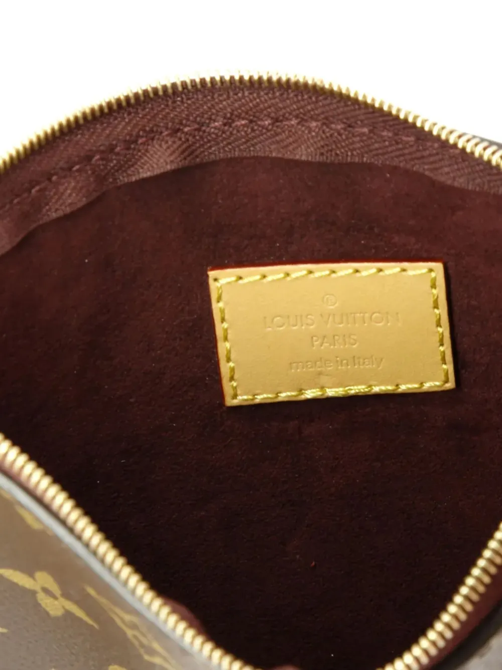 Pre-owned Louis Vuitton Carryall Pochette Monogram Canvas Pm Pouch In Brown