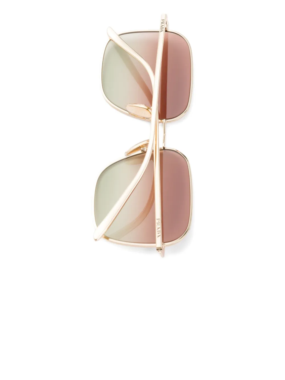 Prada Eyewear Zonnebril met vierkant montuur Goud